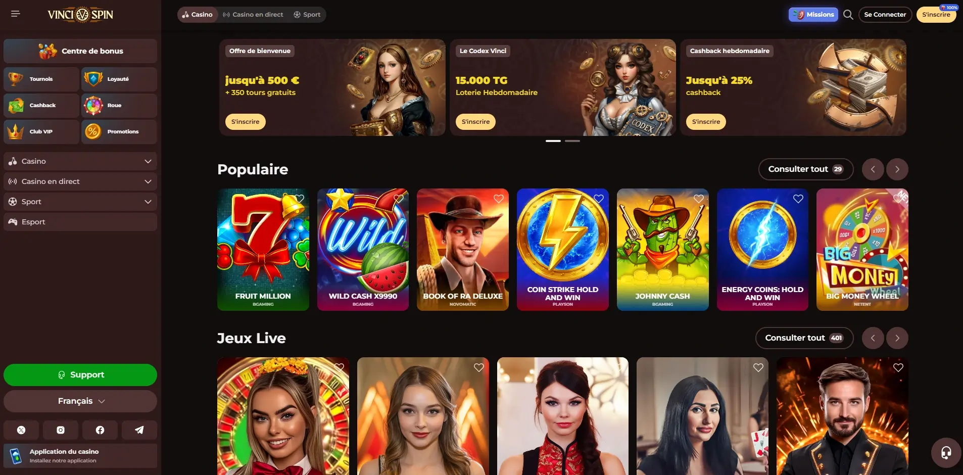 Vincispin casino picture number 2